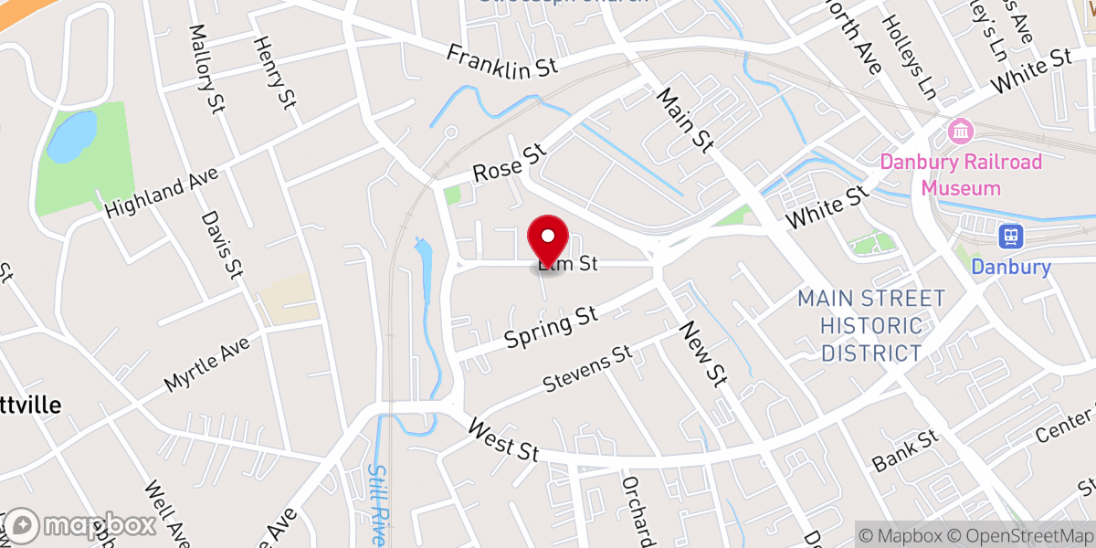 Map showing location of New Covenant House-Danbury