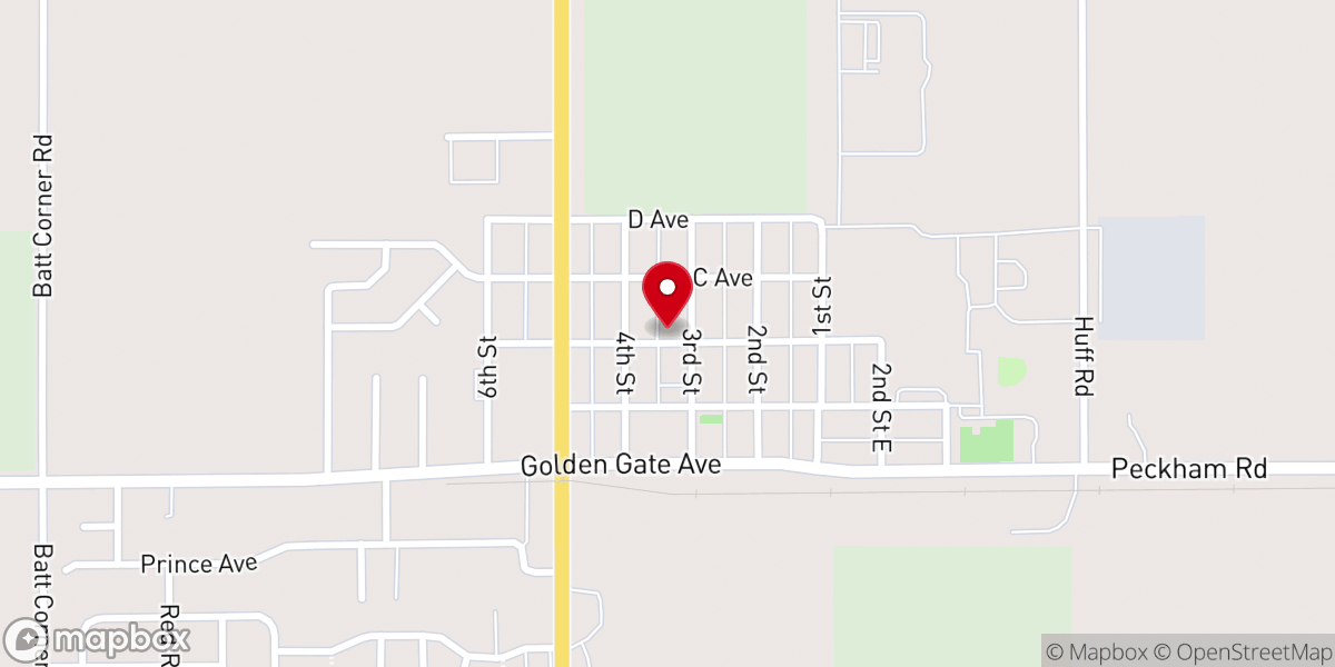 Map showing location of Calvary Holiness Church - Food Distribution Center