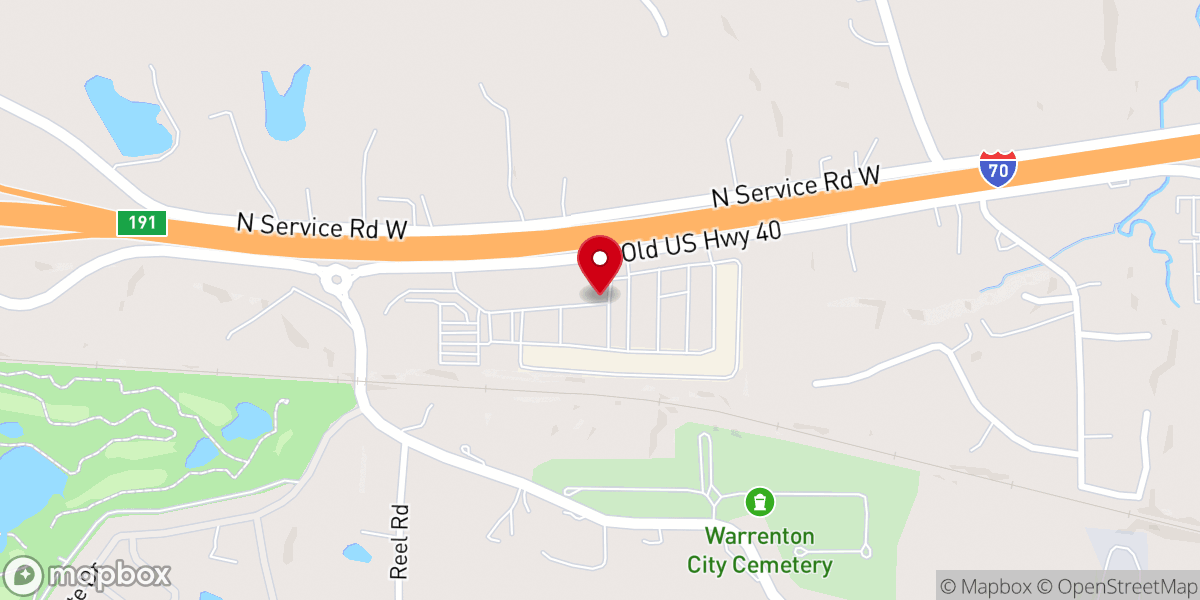 Map showing location of Warrenton Shoppes