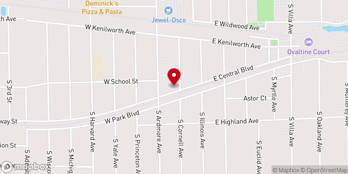 Map showing location of Saint Alexander Church