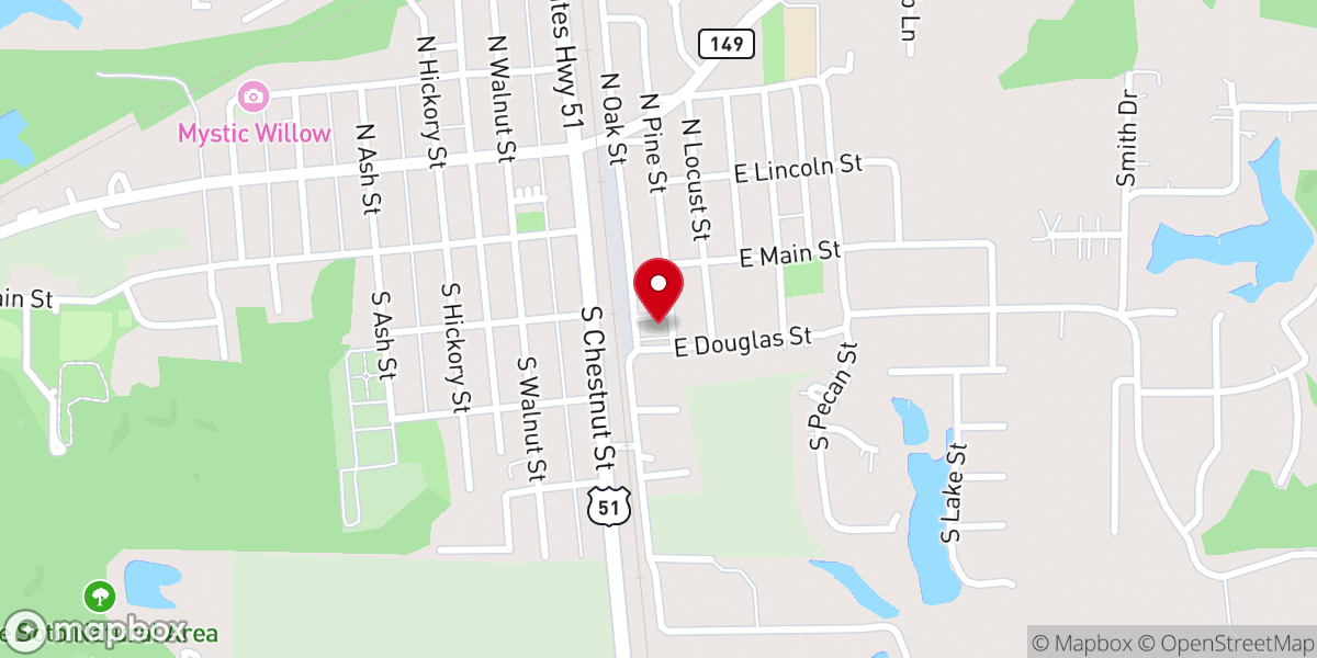 Map showing location of Mt Calvary Lutheran Church