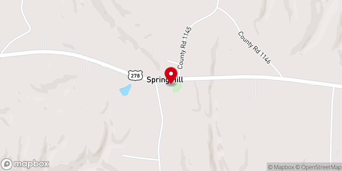 Map showing location of Fellowship Primitive Baptist Church