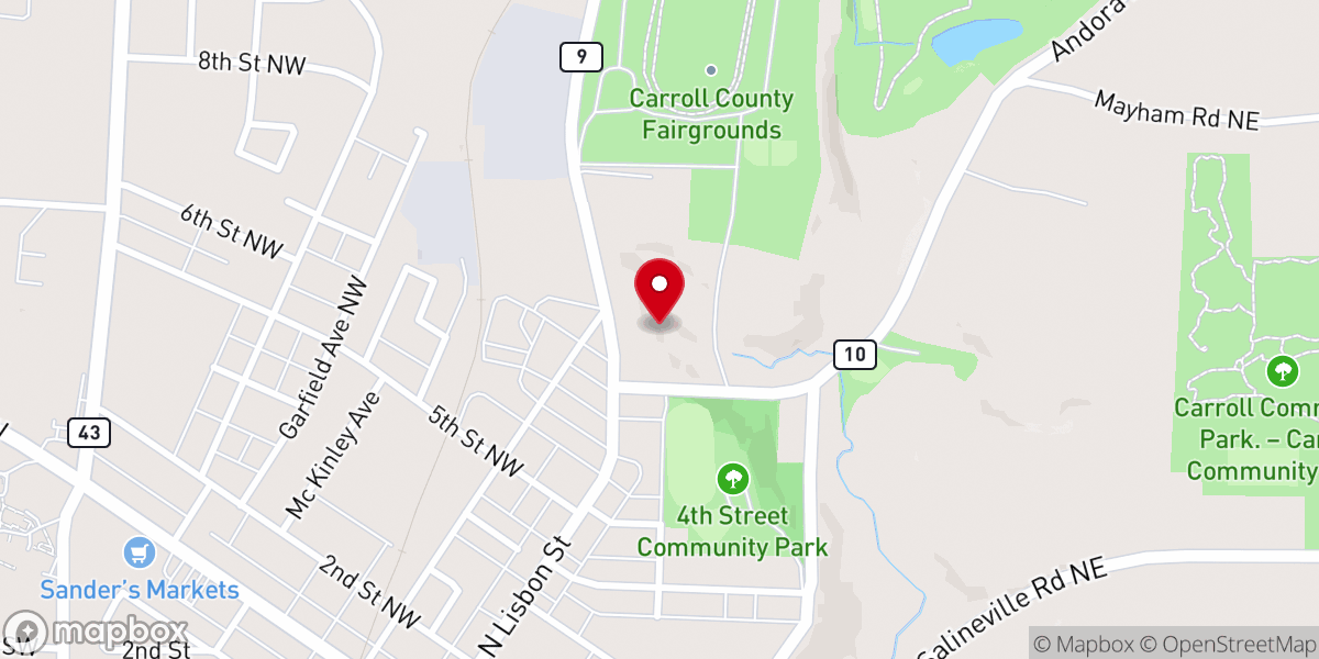 Map showing location of Amsterdam Covenant Church