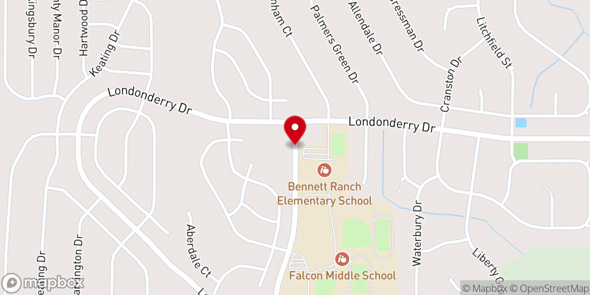 Map showing location of Foundation Lutheran Church