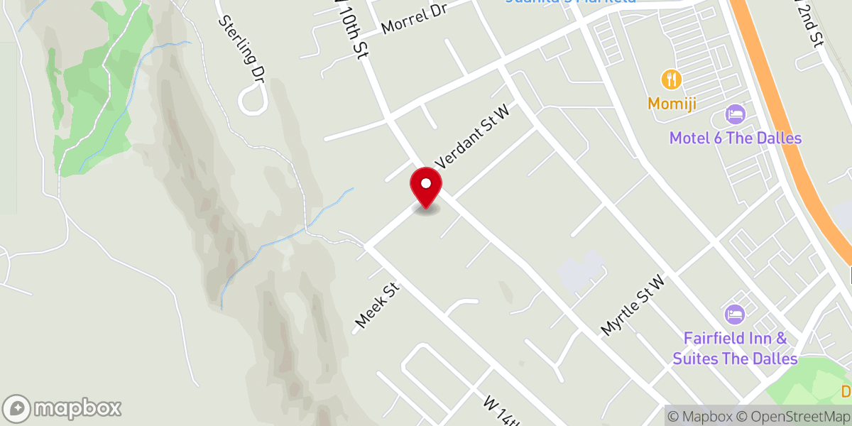 Map showing location of Lighthouse Pentecostal Church of The Dalles