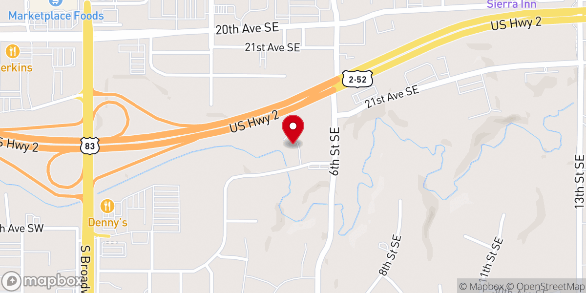 Map showing location of Cross Roads Baptist Church