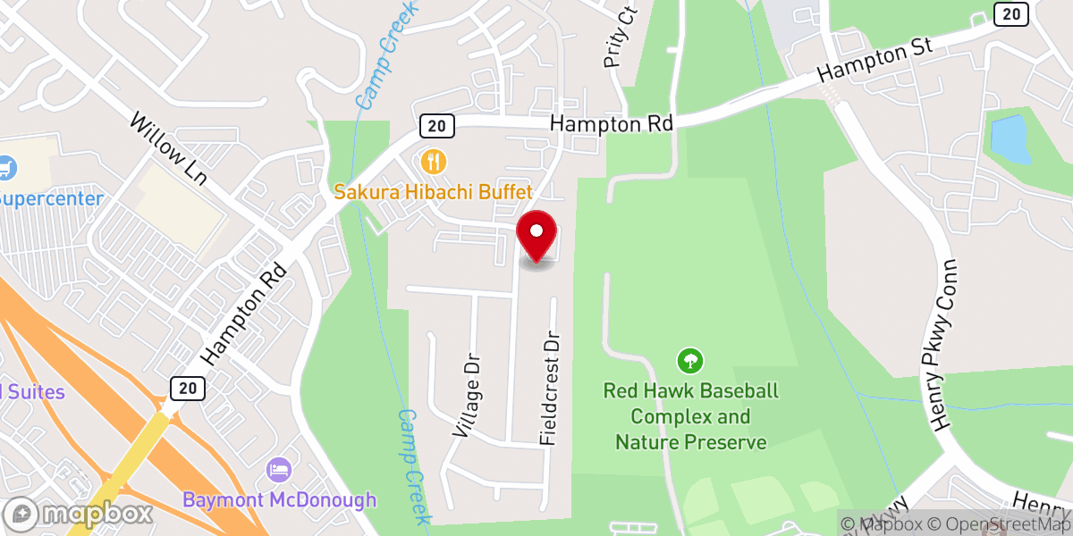 Map showing location of Retro Church