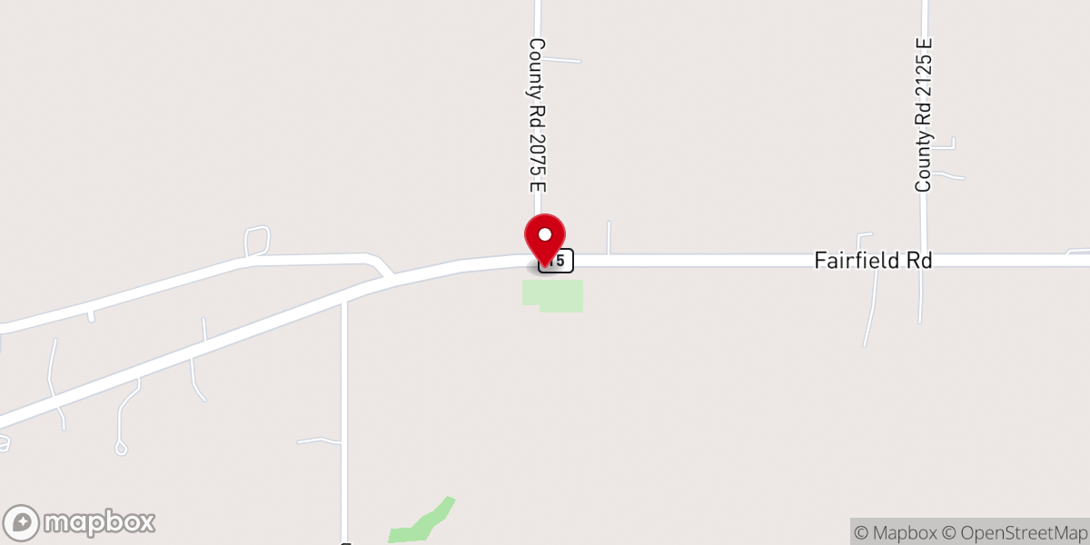 Map showing location of East Hickory Hill Church