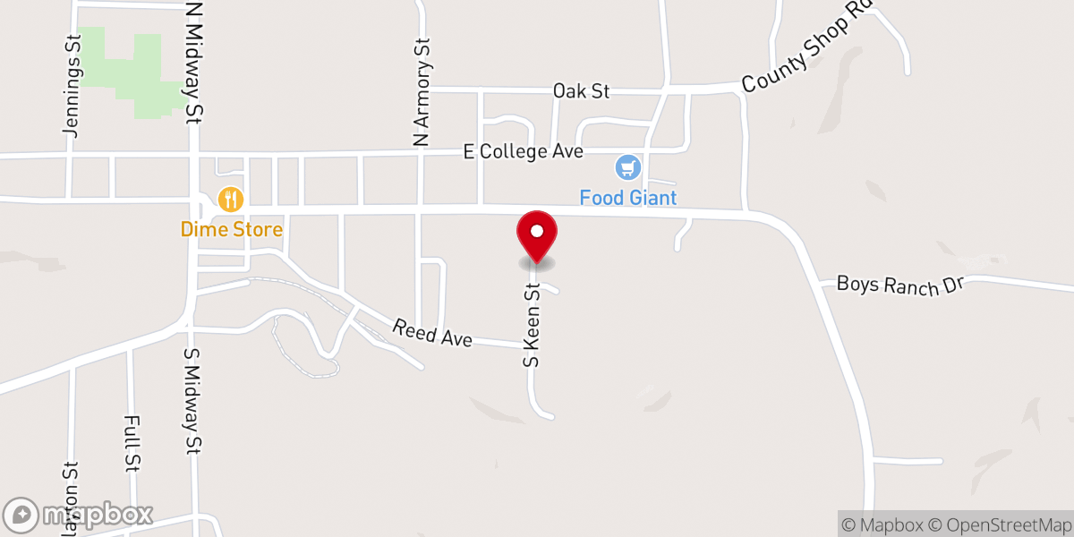 Map showing location of Shiloh Baptist Church