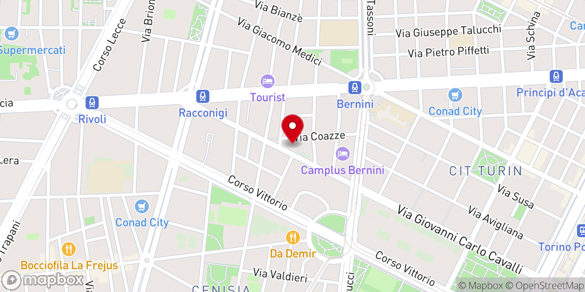 Map showing location of Parrocchia Maria Regina delle Missioni