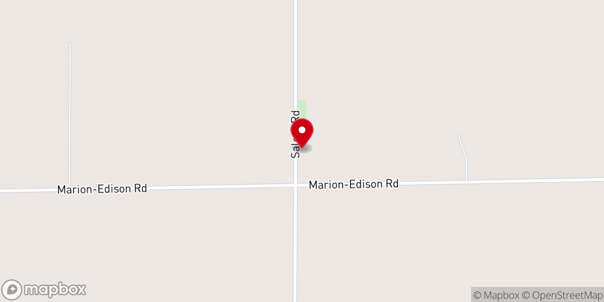 Map showing location of Marion Salem Church