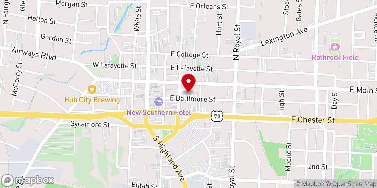 Map showing location of St. Luke’s Parish Hall
