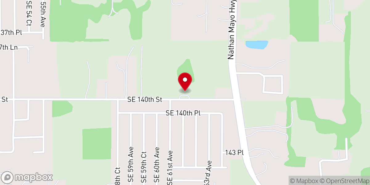 Map showing location of Gracepointe Baptist Church