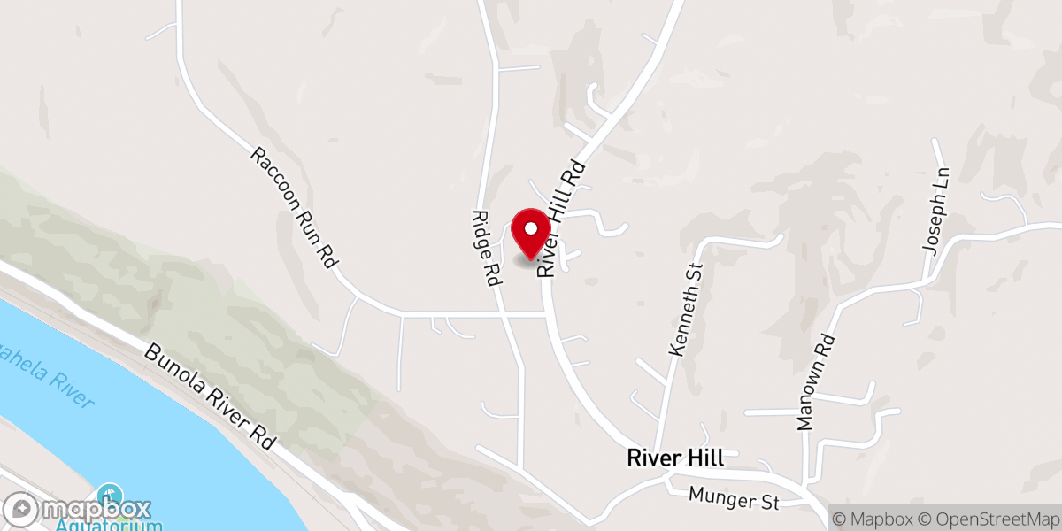 Map showing location of River Hill Church of Christ