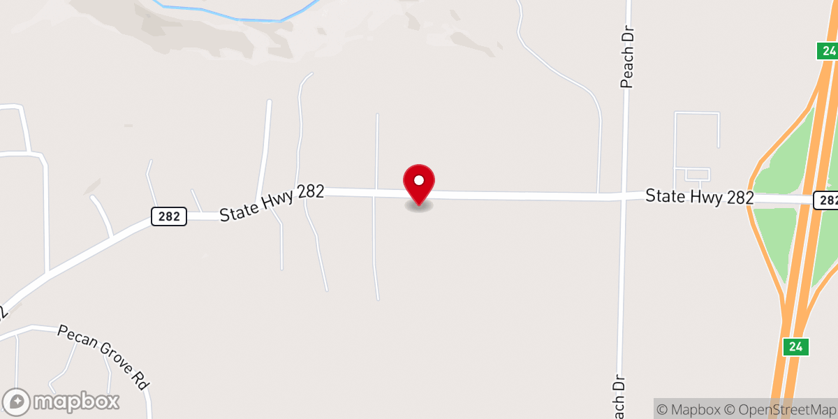 Map showing location of Rudy New Hope Church