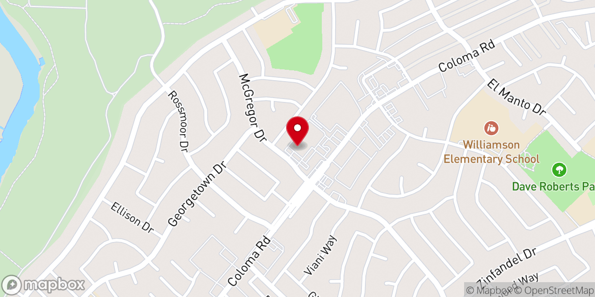 Map showing location of Potter's House Christian Church