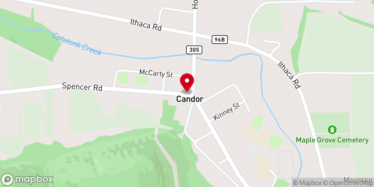 Map showing location of Candor