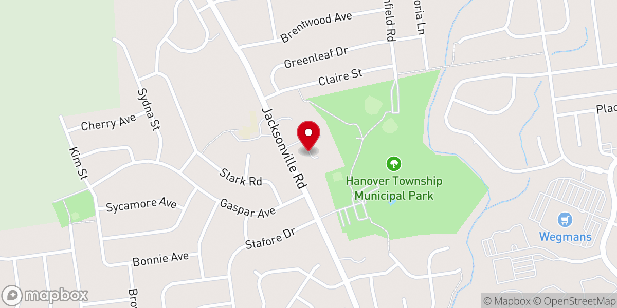 Map showing location of Advent Moravian Church