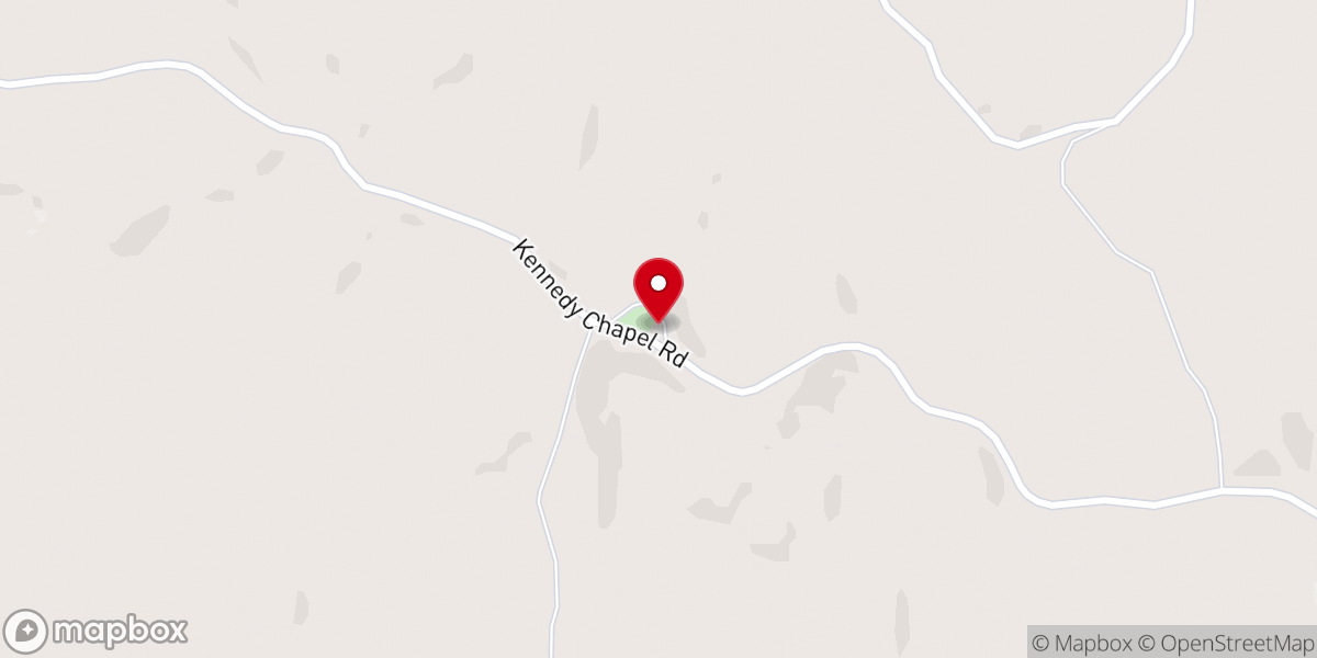 Map showing location of Kennedy Chapel