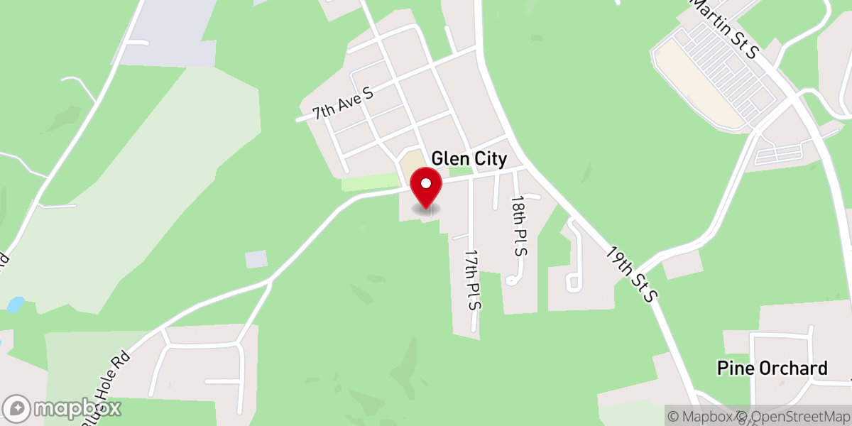 Map showing location of Rocky Zion Missionary Baptist Church