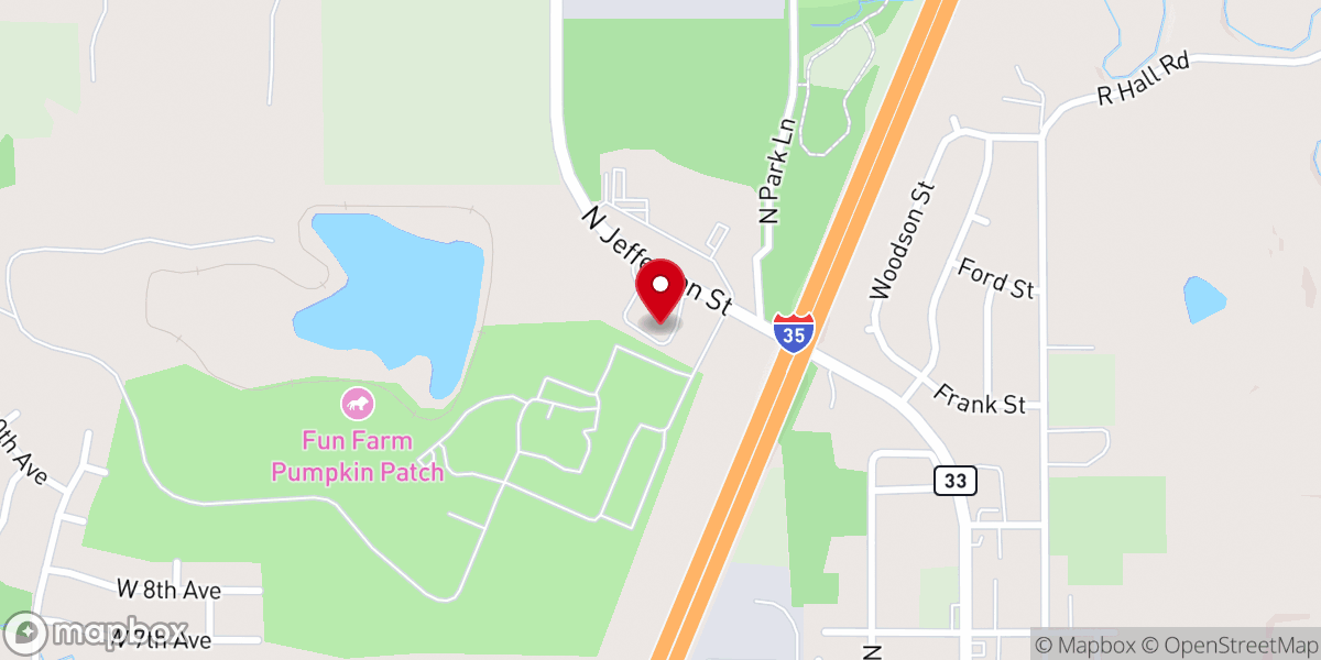Map showing location of Radiant Life Church