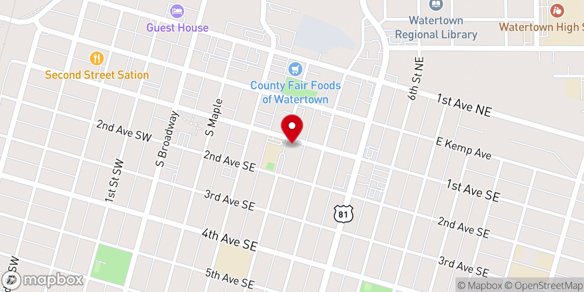 Map showing location of Immaculate Conception Church