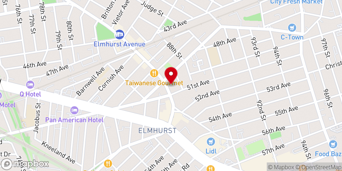 Map showing location of The Reformed Church of Newtown