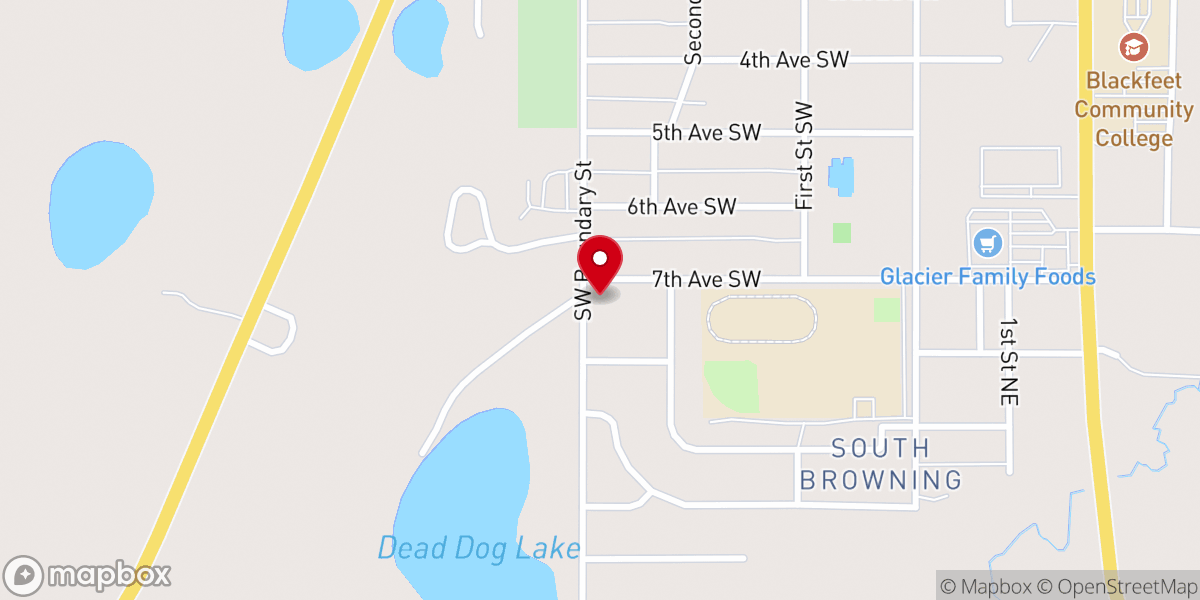 Map showing location of Glacier View Baptist Chapel