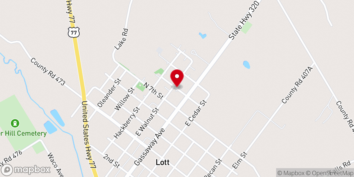 Map showing location of Presbyterian Church