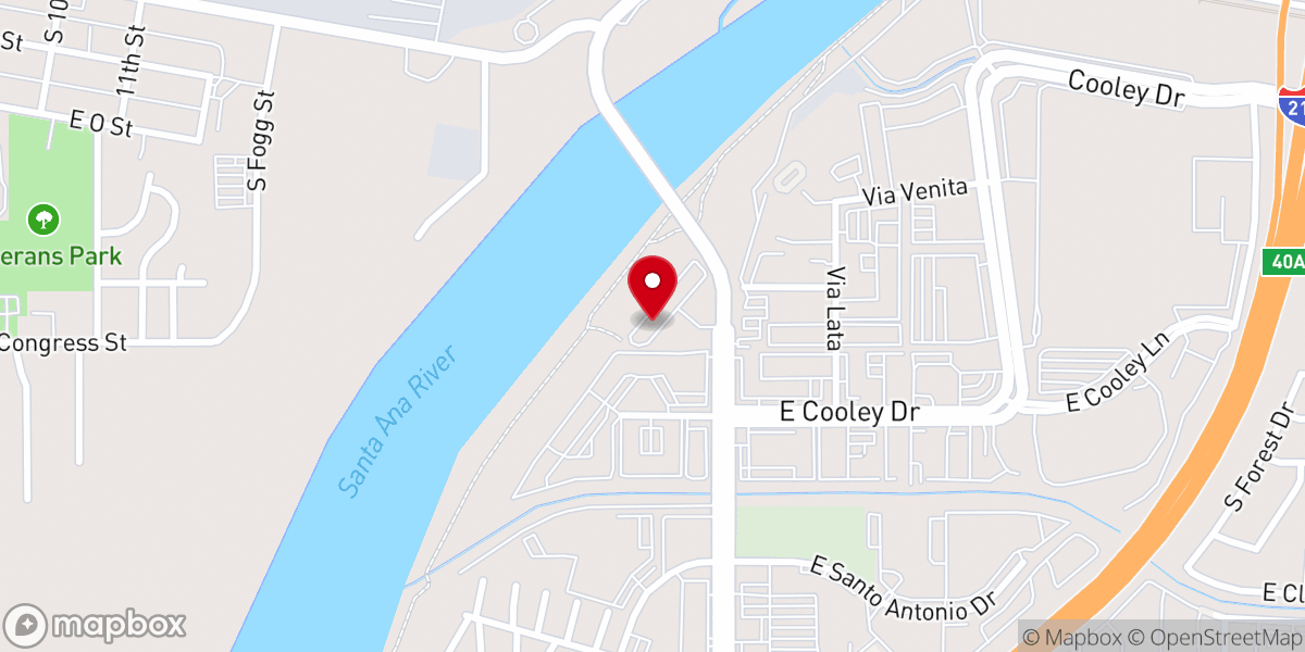 Map showing location of Heritage Baptist Church