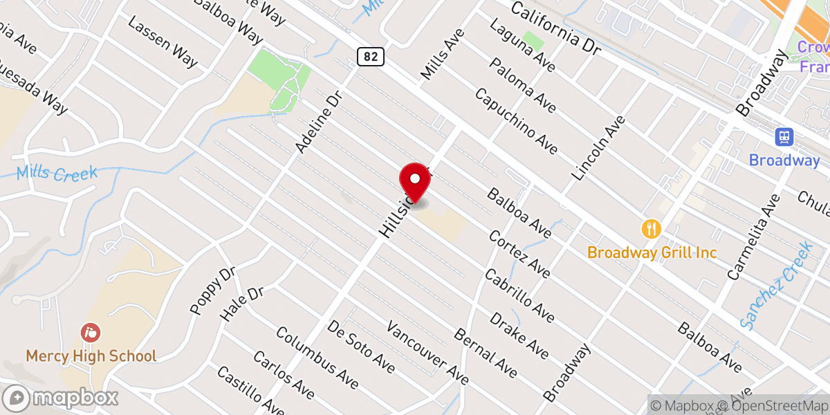 Map showing location of Our Lady of Angels Catholic
