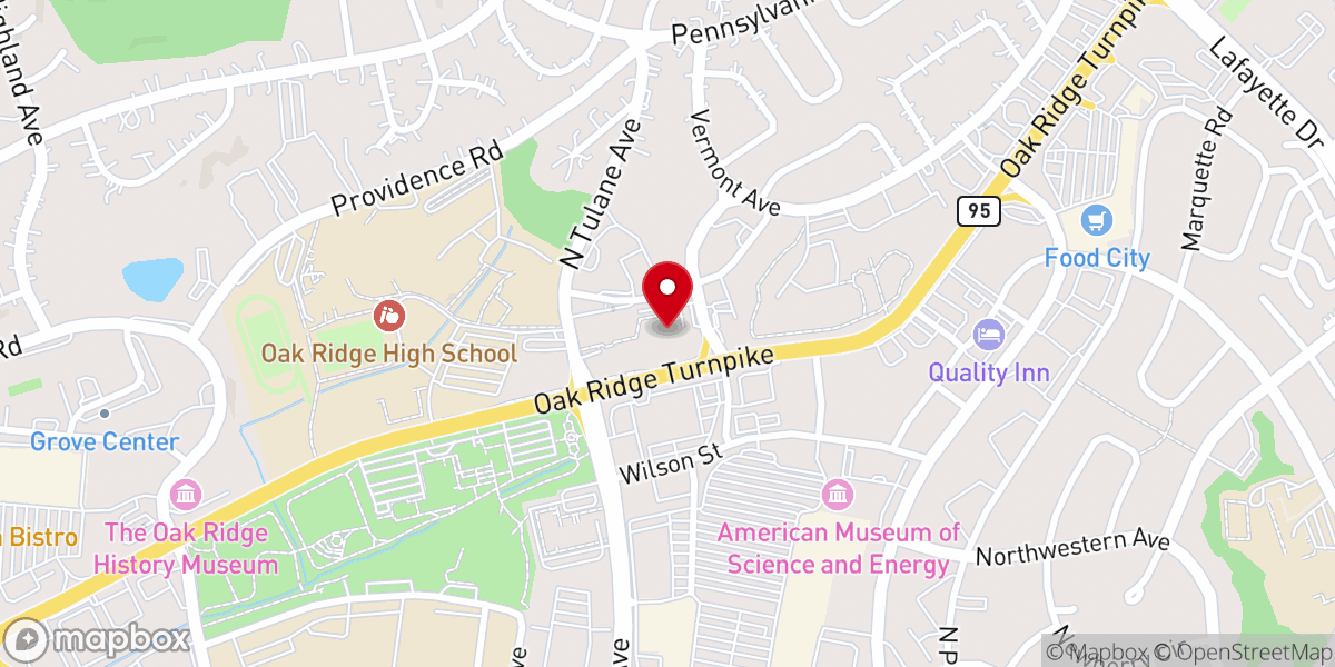 Map showing location of Faith Lutheran Church