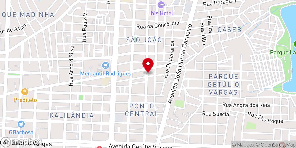 Map showing location of Casa da Mãe Rainha Igreja Católica Feira de Santana Ba