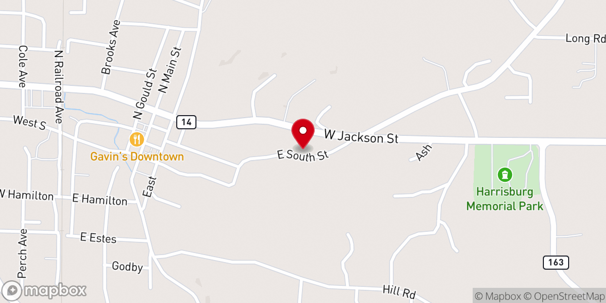 Map showing location of New Vision Worship Center