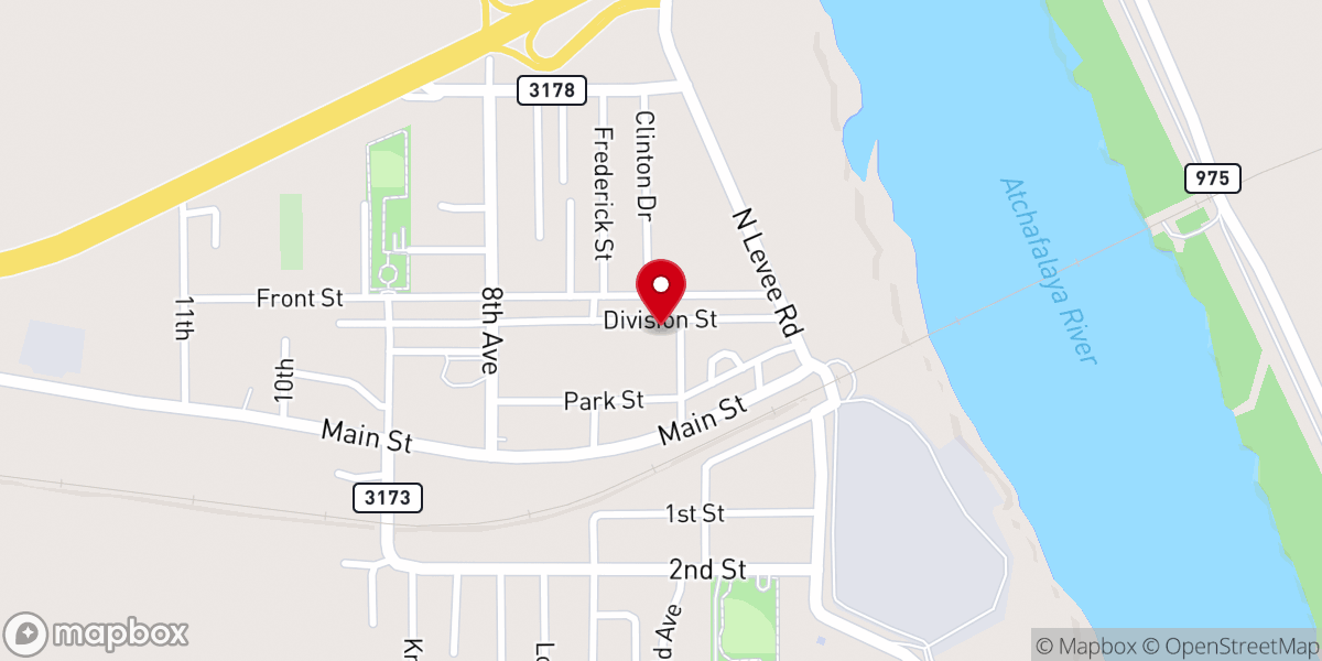 Map showing location of St Landry Fire Protection District