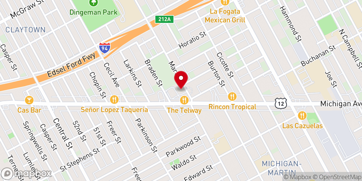 Map showing location of Benediction Pentecostal Church of God