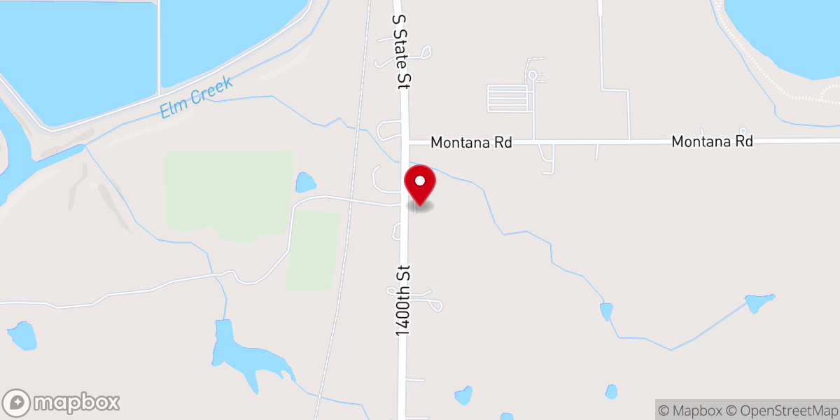 Map showing location of Iola Church