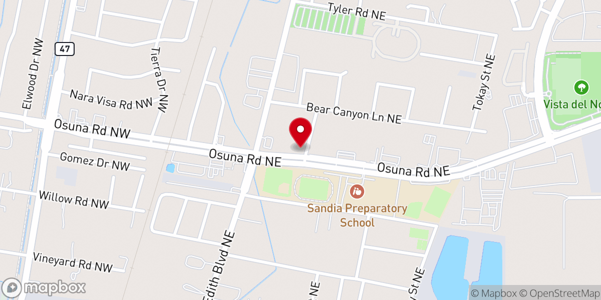Map showing location of Liberty Baptist Church