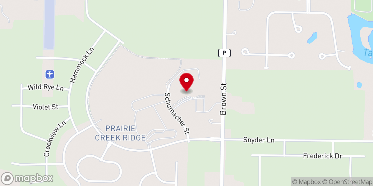 Map showing location of St. Matthew's Lutheran Church