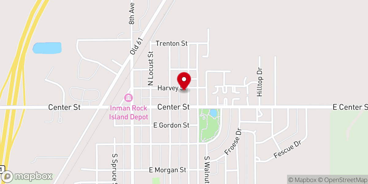 Map showing location of St Peter's United Church of Christ