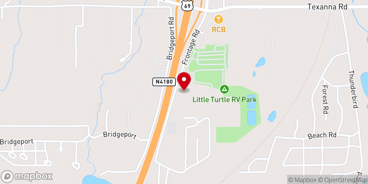 Map showing location of Hilltop Church of Christ