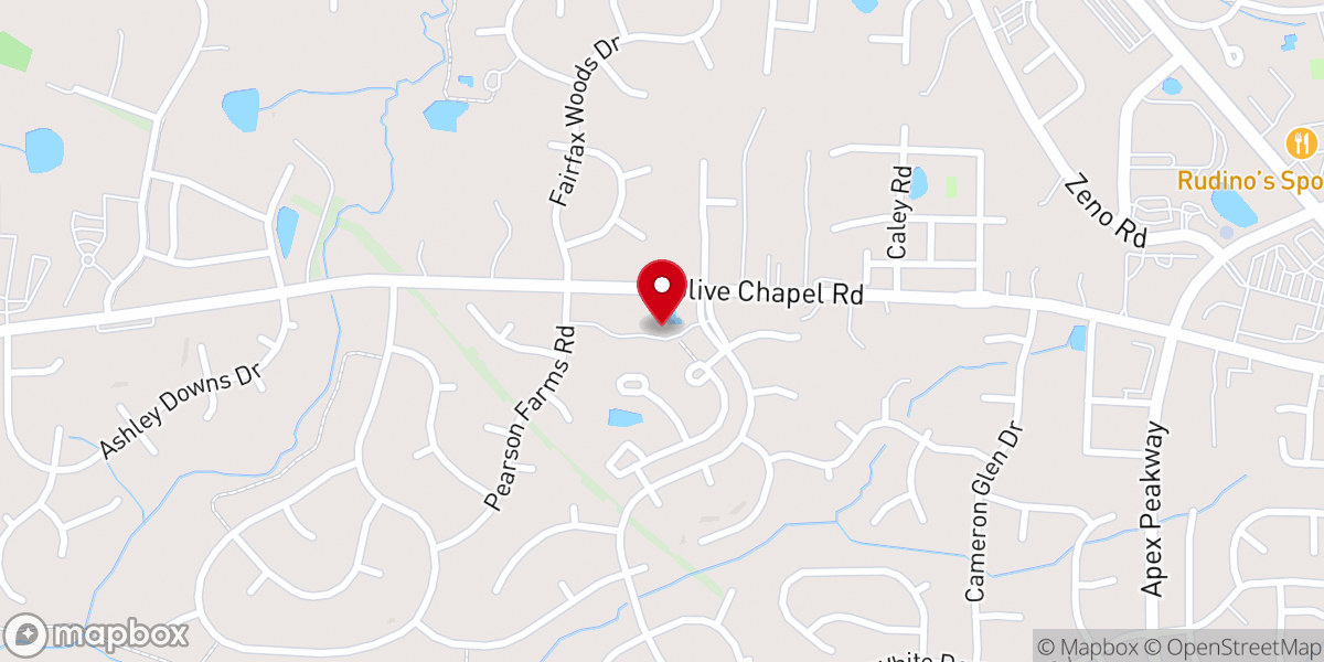 Map showing location of Olive Chapel Swim and Tennis Club
