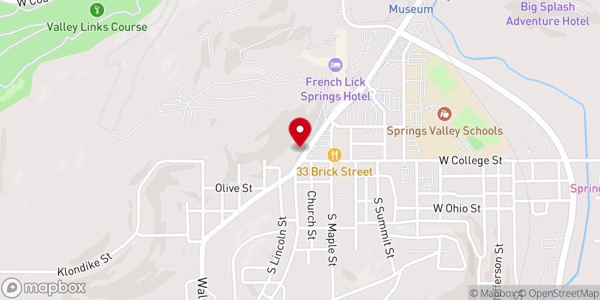 Map showing location of Our Lady of the Springs Catholic Church