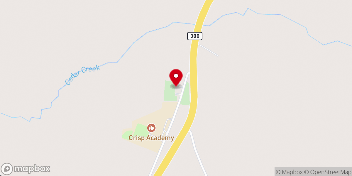 Map showing location of Ebenezer Baptist Church