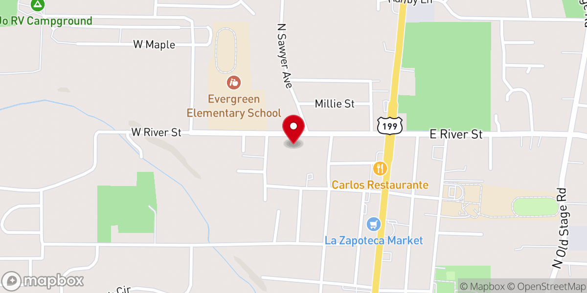 Map showing location of St. Patrick of the Forest Catholic Church