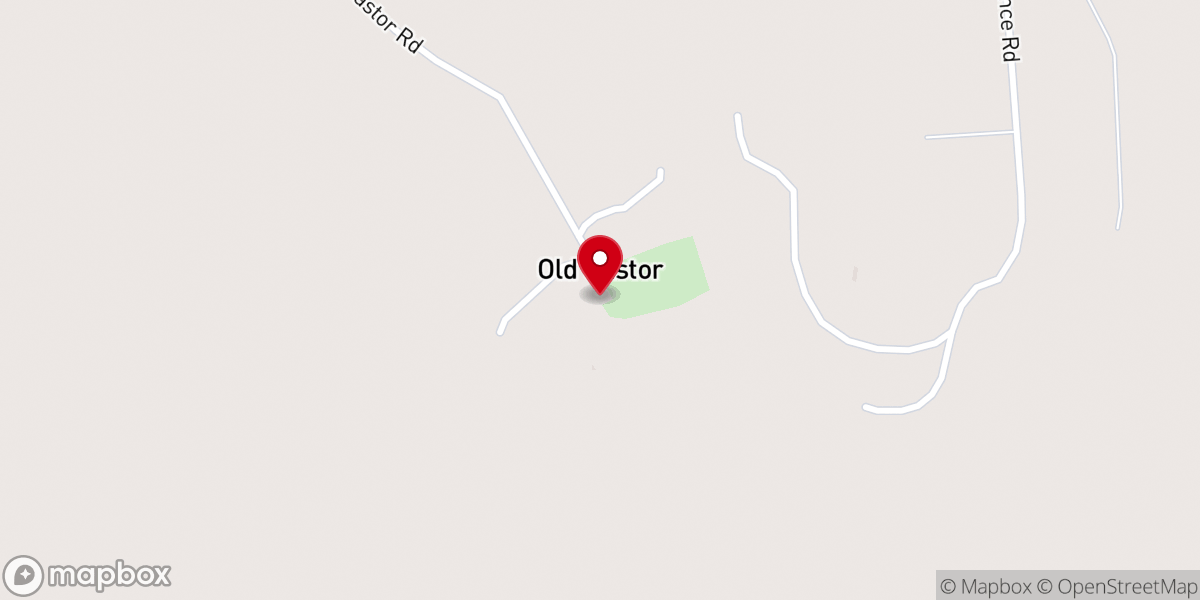 Map showing location of Old Castor Church