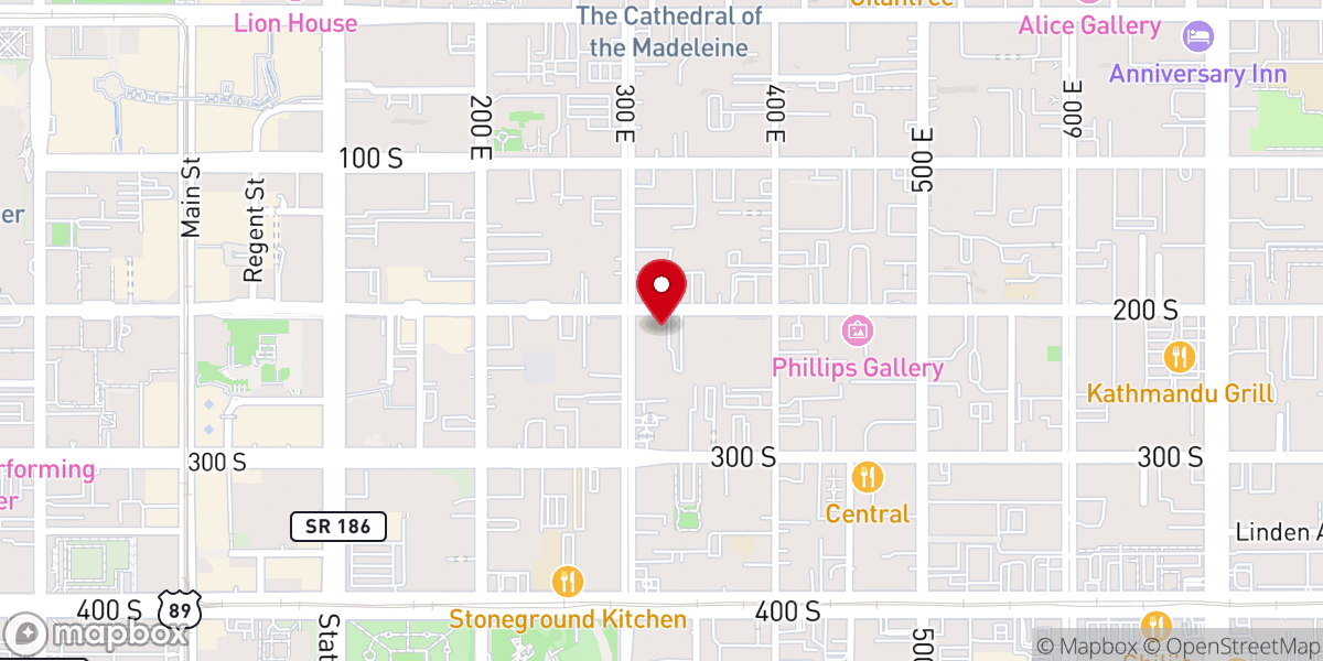 Map showing location of Fresh Life Church - Salt Lake City