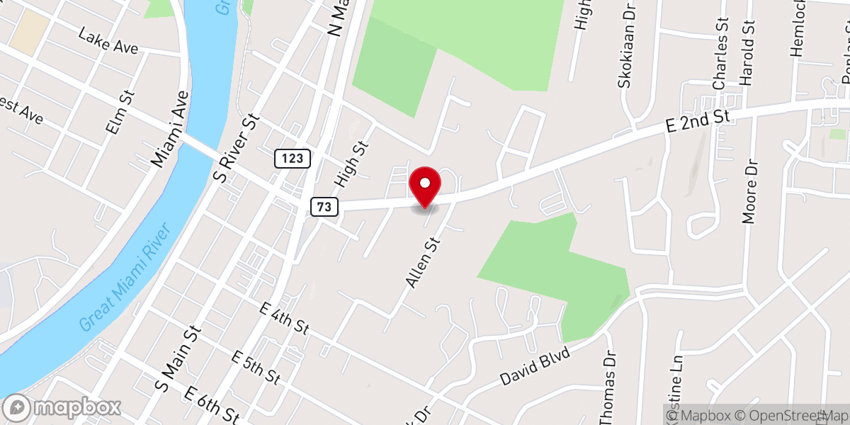 Map showing location of Journey Church of the Nazarene