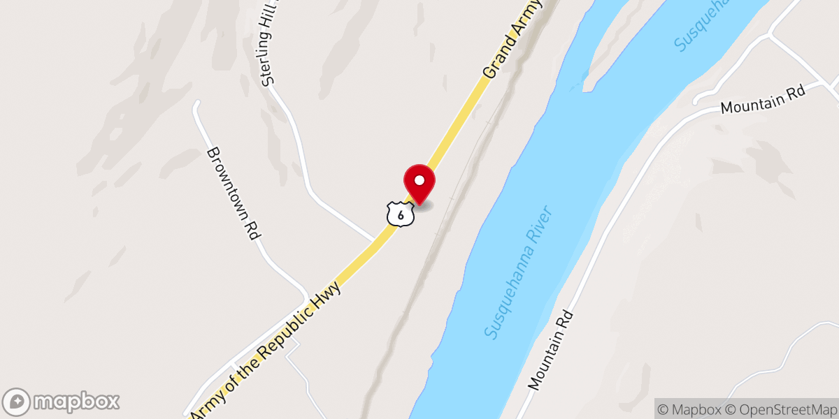 Map showing location of Calvary Chapel Endless Mountains
