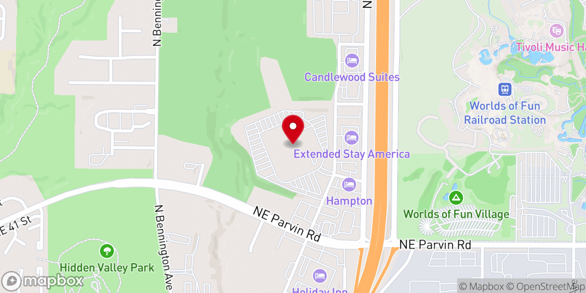 Map showing location of Harvest Church